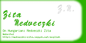 zita medveczki business card